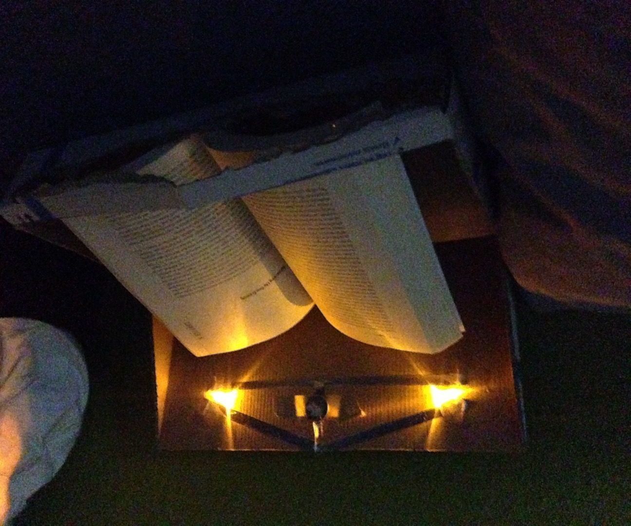 Cardboard Reading Light