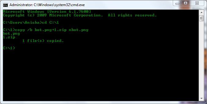 Hide Files in Image Linux/windows