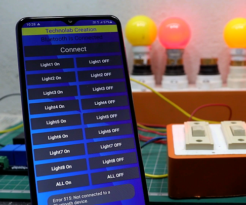 Bluetooth & Manual Controlled, 8 Node SMT Homeautomation PCB.
