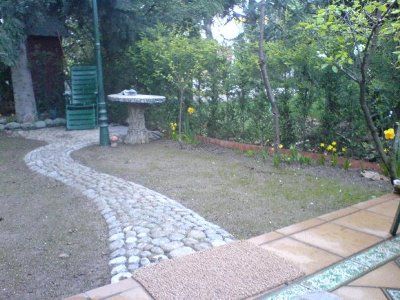 Stone Walking Path Construction & Drainage Setup for your Lawn