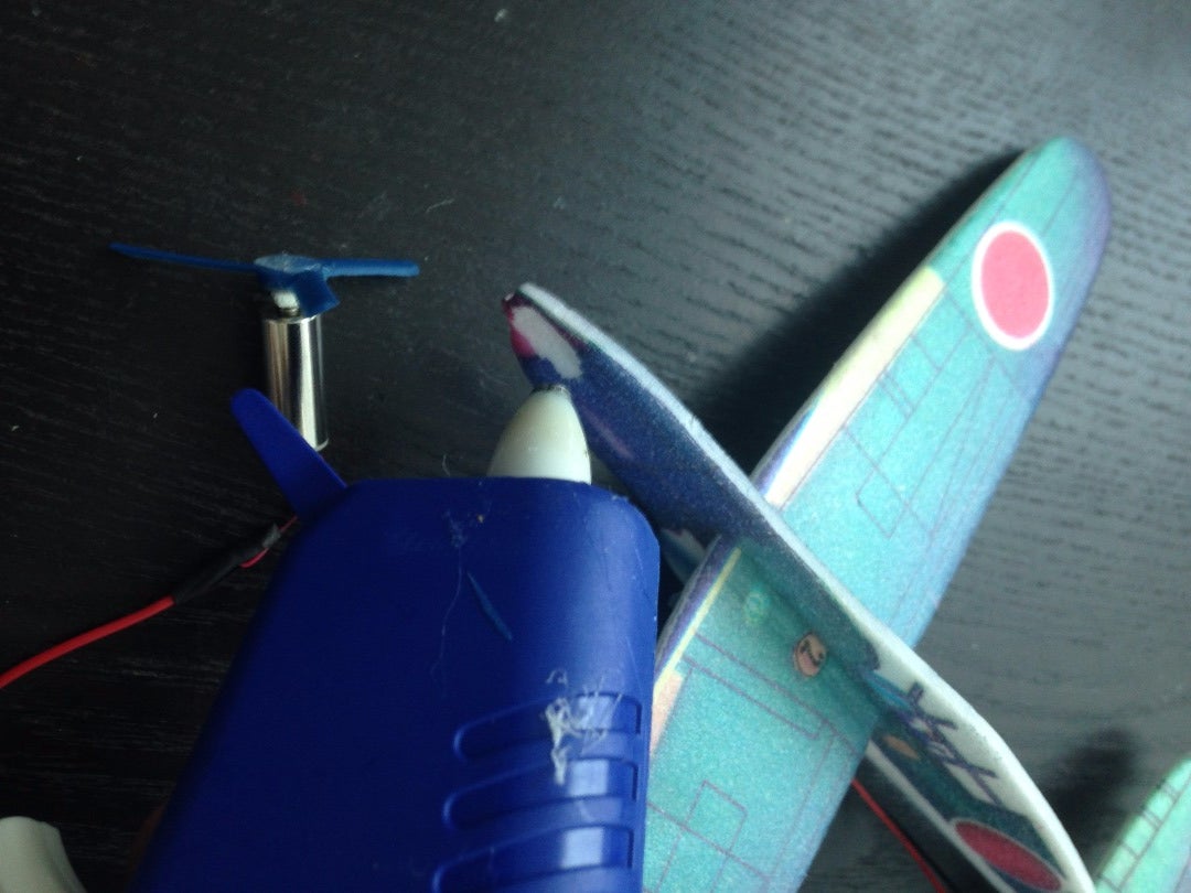 Hot Glue the Motor to the Gilder Body