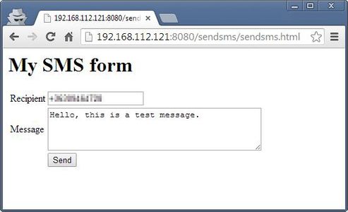 Send a Test SMS Message From Your Website