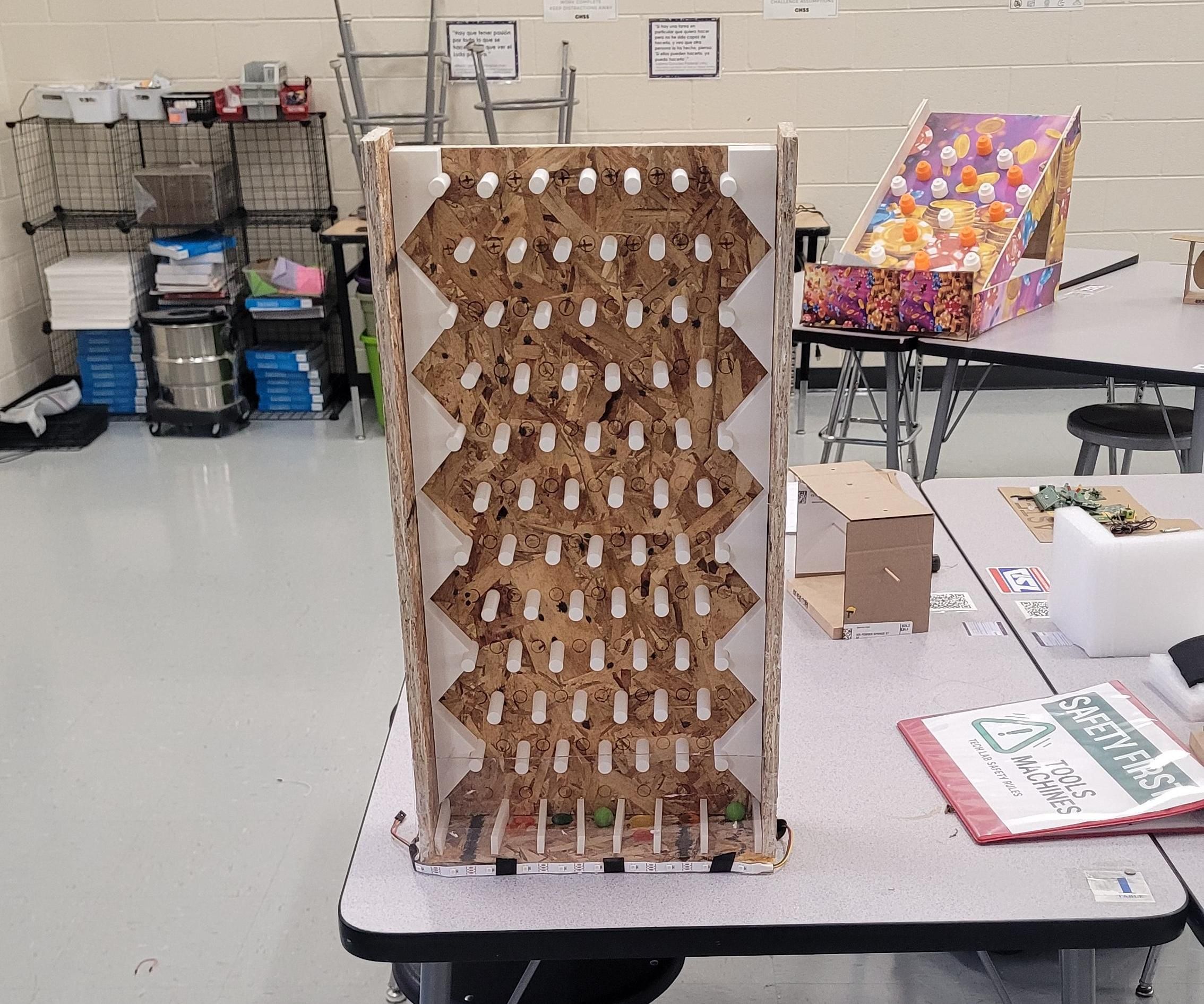 Life-sized PLINKO Board