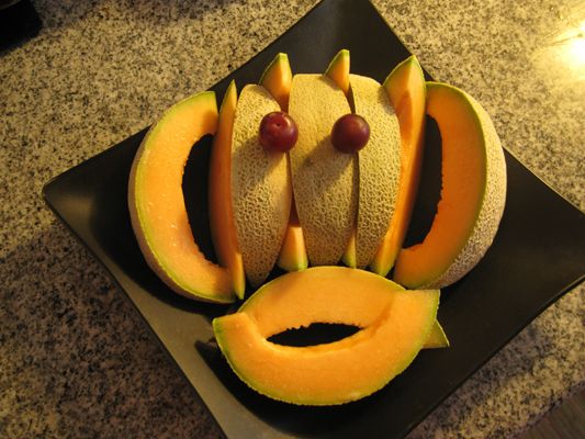 Cantaloupe Monkey Face
