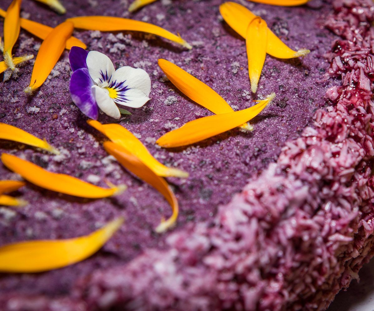 No Bake Blueberry Cream Cake