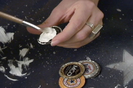 Painting the Bottle Caps