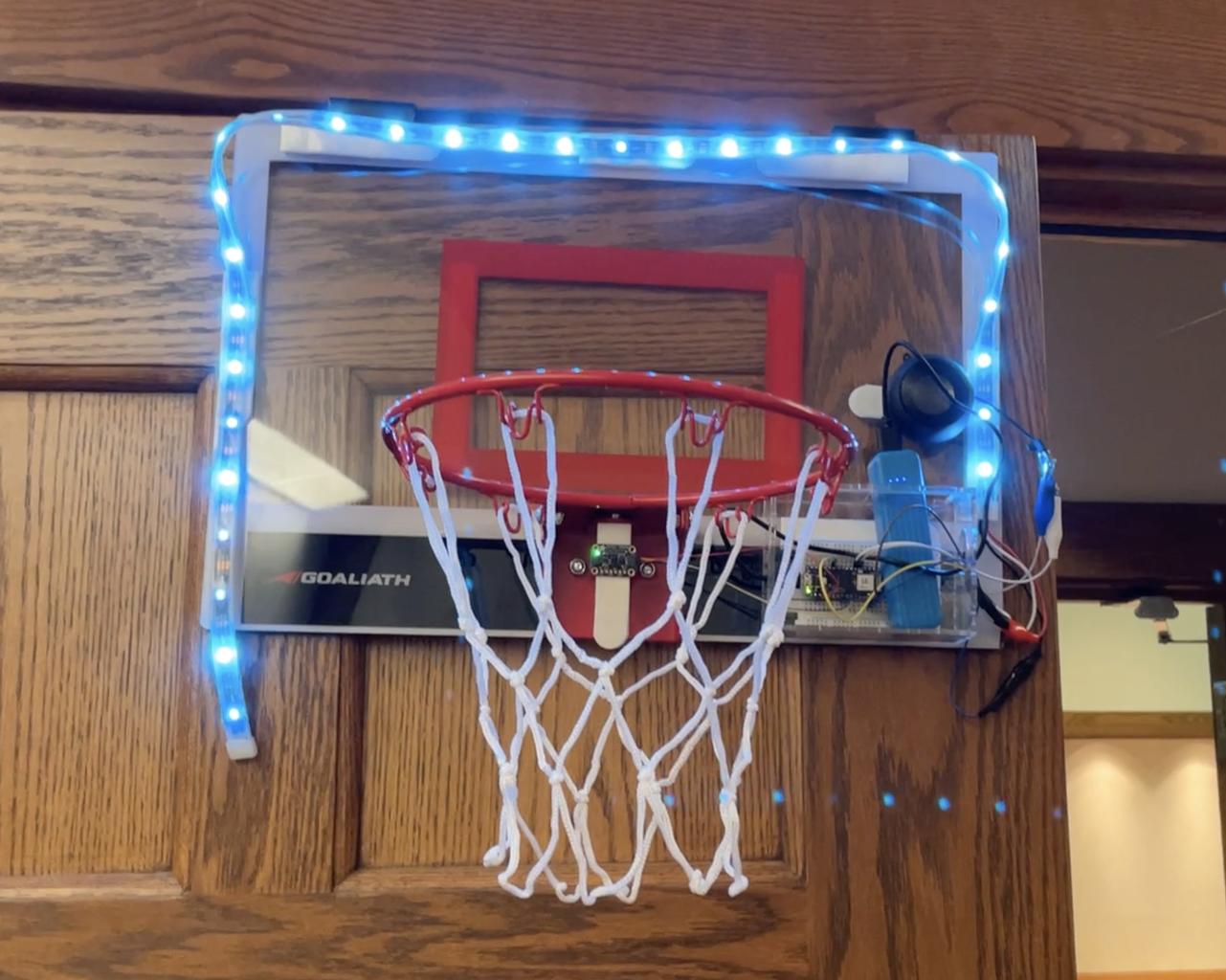 Mini electronic best sale basketball game