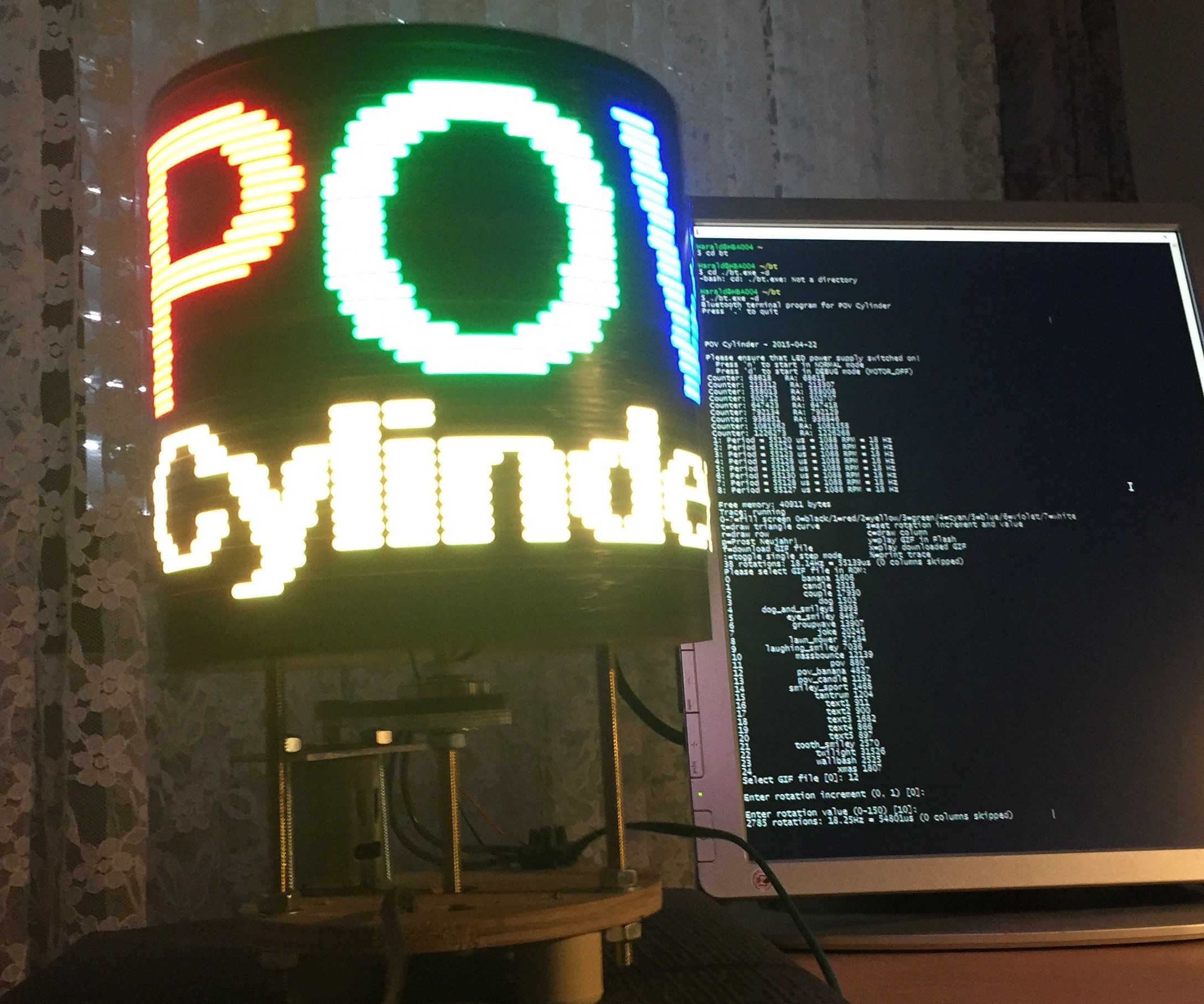 POV Cylinder With Arduino Due