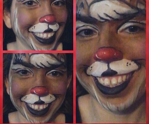 Rudolph the Red-Nosed Reindeer Face Paint