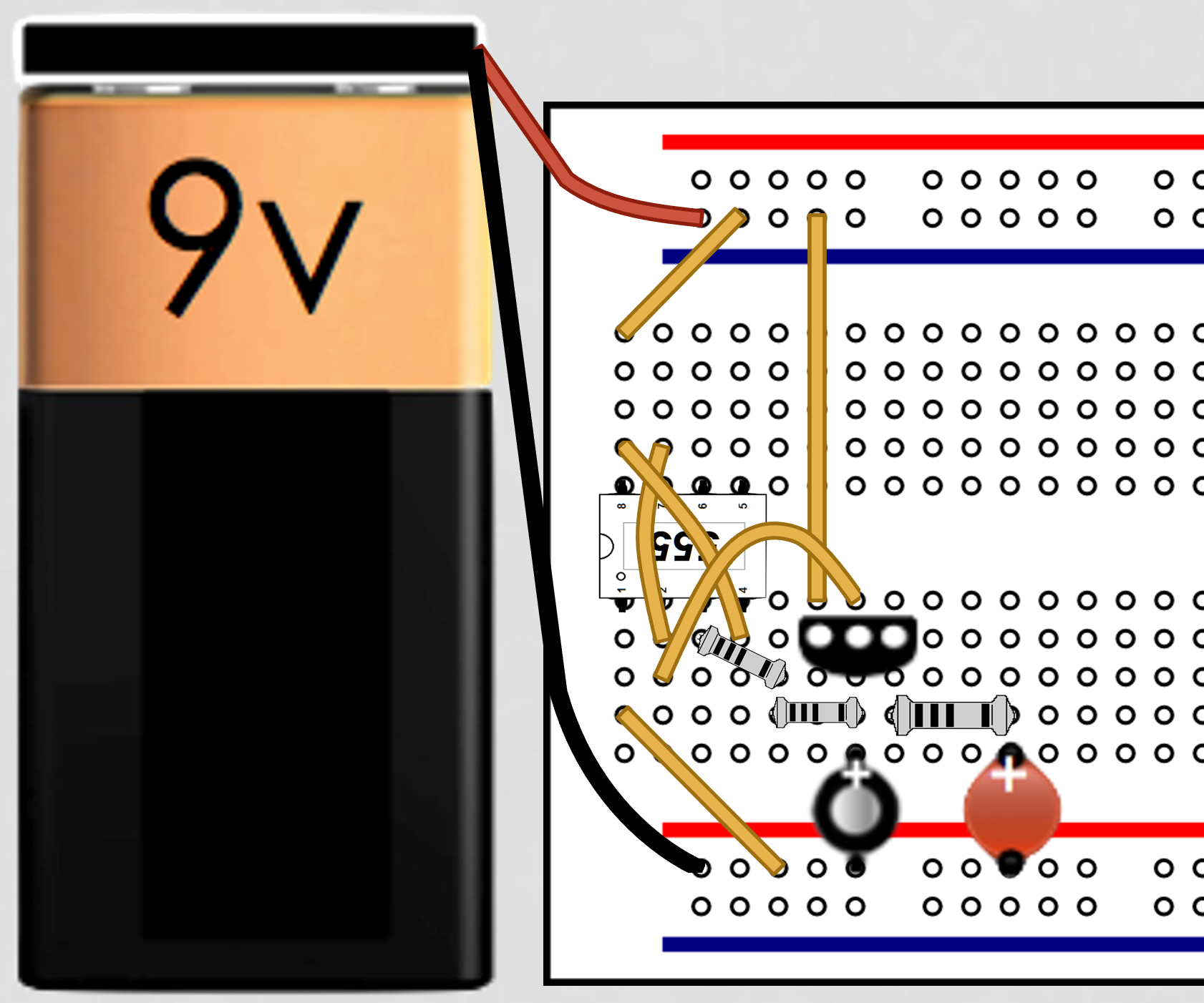Fade LED With 555timer