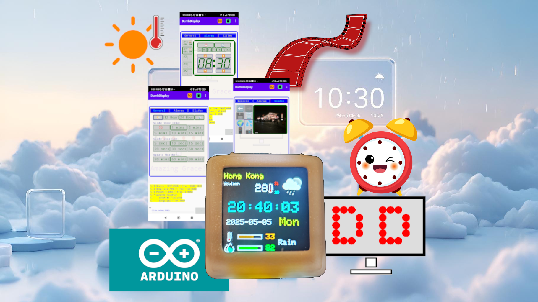 A Weather Clock (with Alarms) for ESP32 / Raspberry Pi PicoW ...