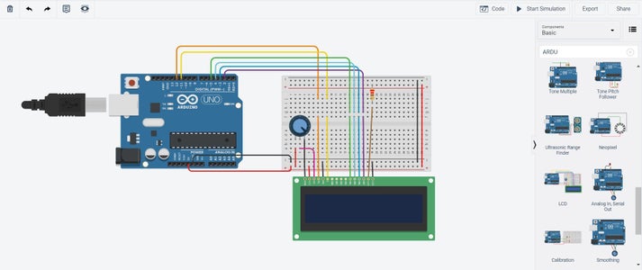SmartLight Using LDR and LCD (Tinkercad) : 7 Steps - Instructables