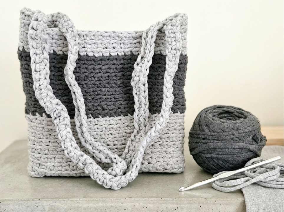 Easy Hygge Crochet Tote Bag With TShirt Yarn