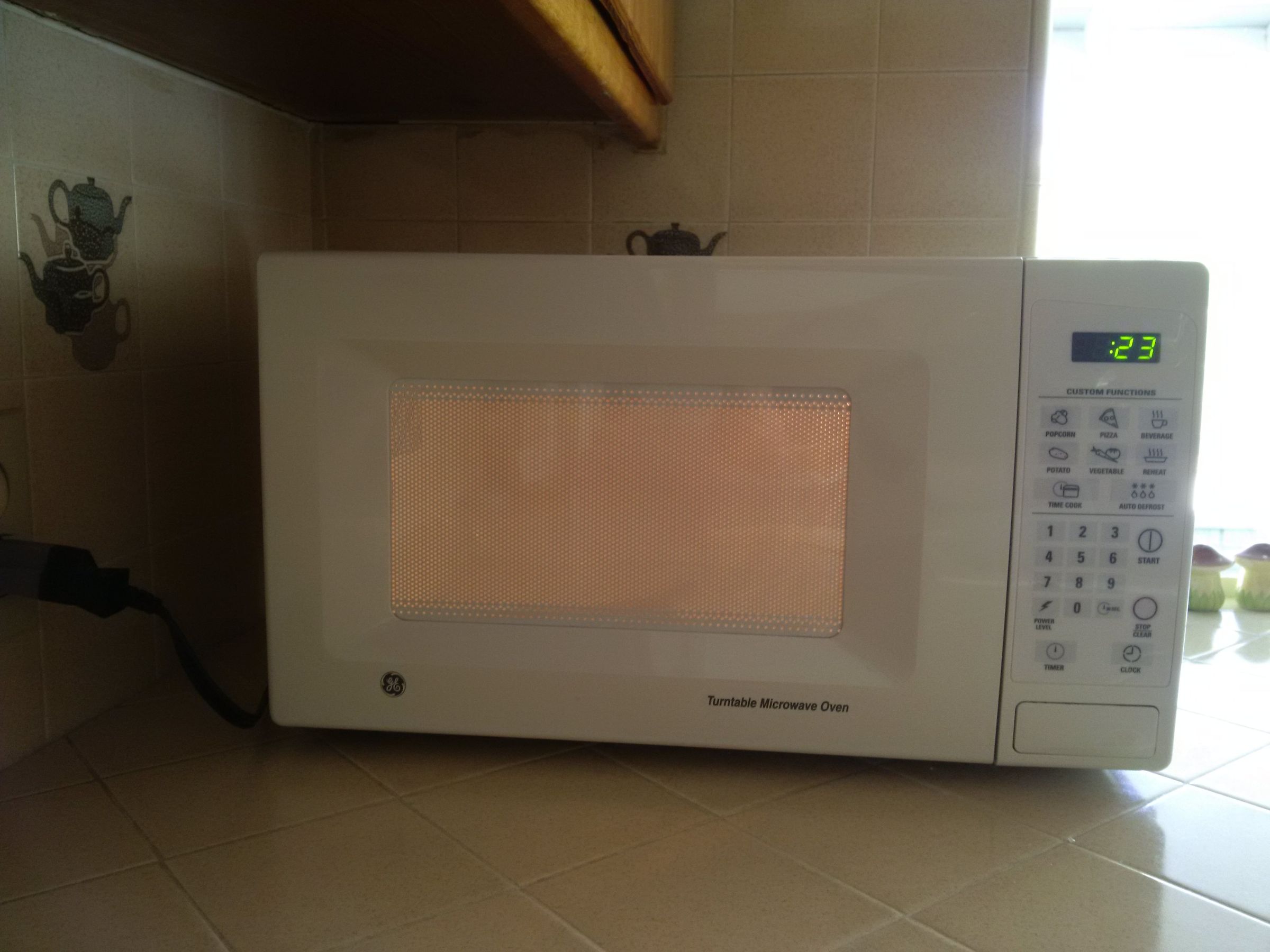 building cycle breakfast ge microwave stopped heating overhead Walter