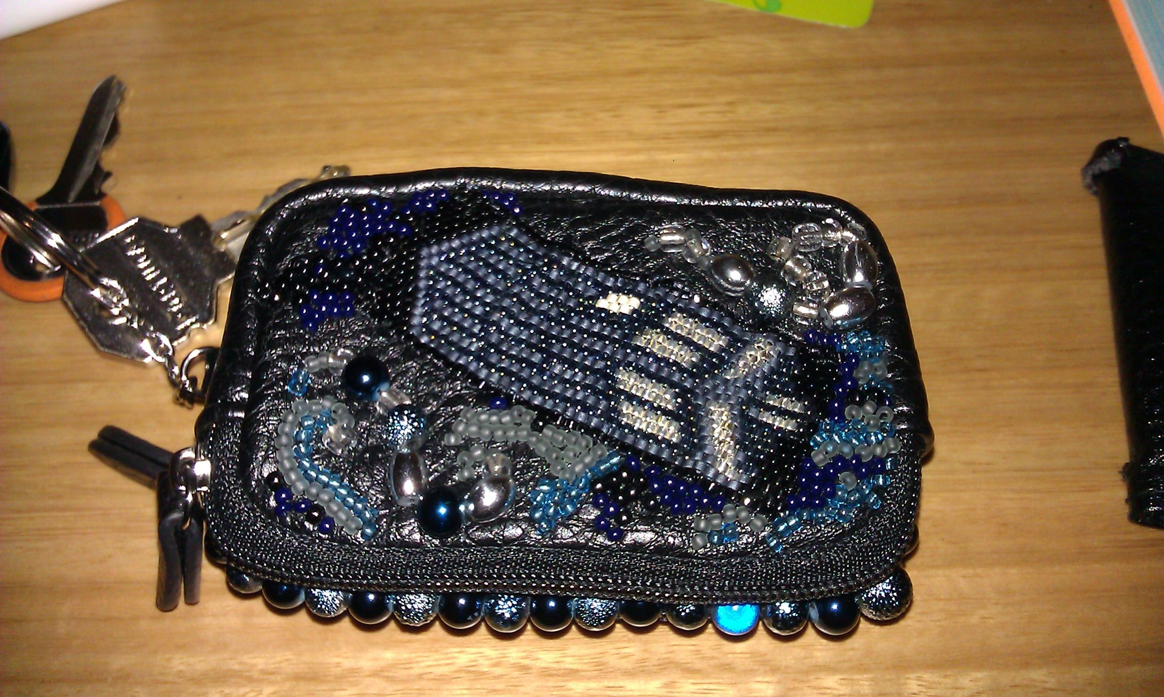Tardis Beaded Wallet