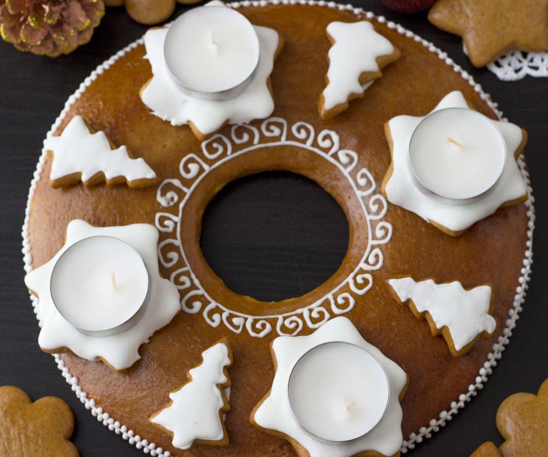 How to Make Gingerbread Advent Wreath (Assembling Tutorial)