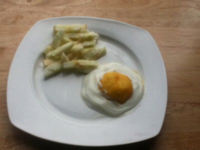 Add the Yogurt and the Half Peach