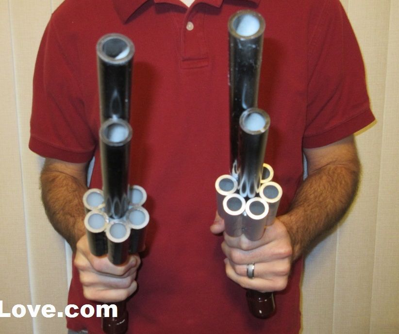 PVC Revolver Marshmallow Gun Blowgun DIY