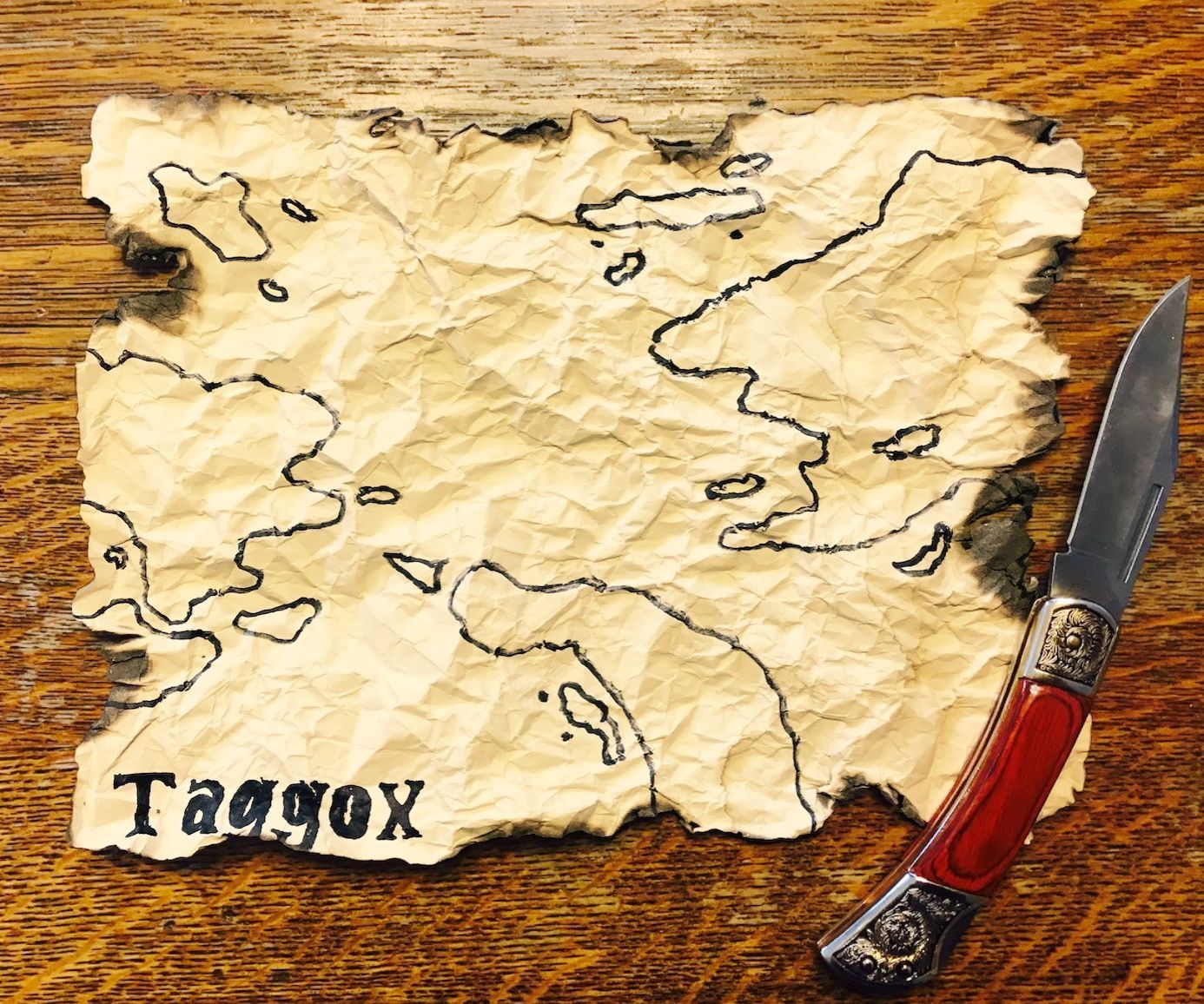 Old Map Made Using COFFEE GROUNDS