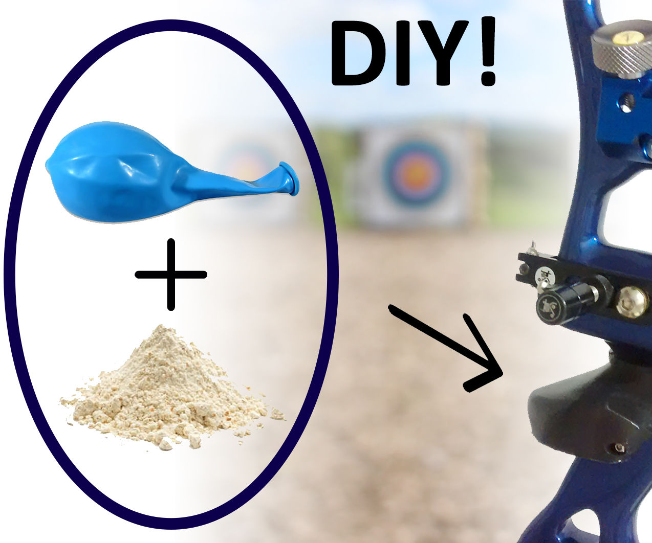 How to make a custom bow grip using a balloon and some flour