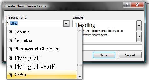 Creating Your Own Font Theme