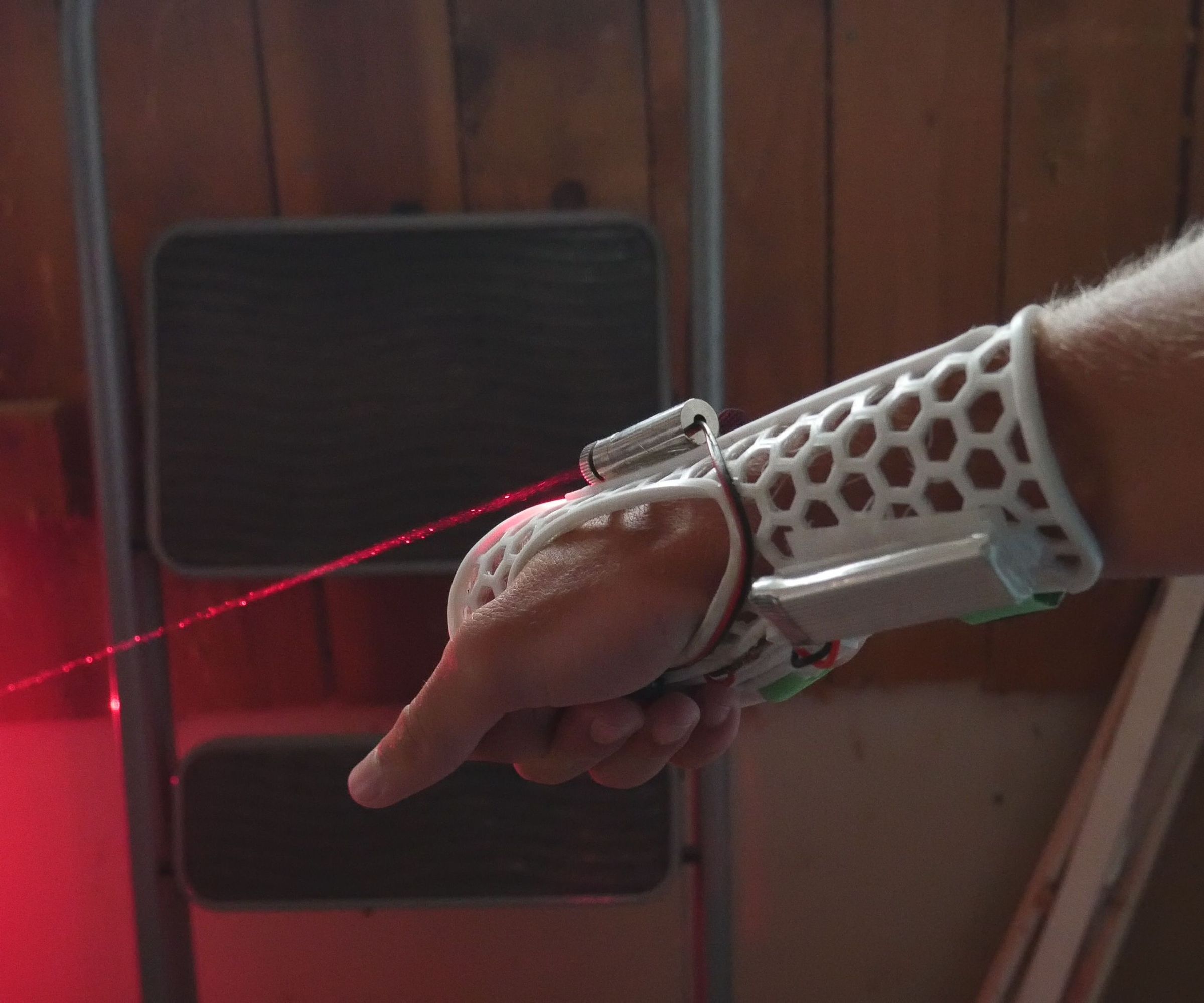 Wrist Mounted Laser Gauntlet Prototype