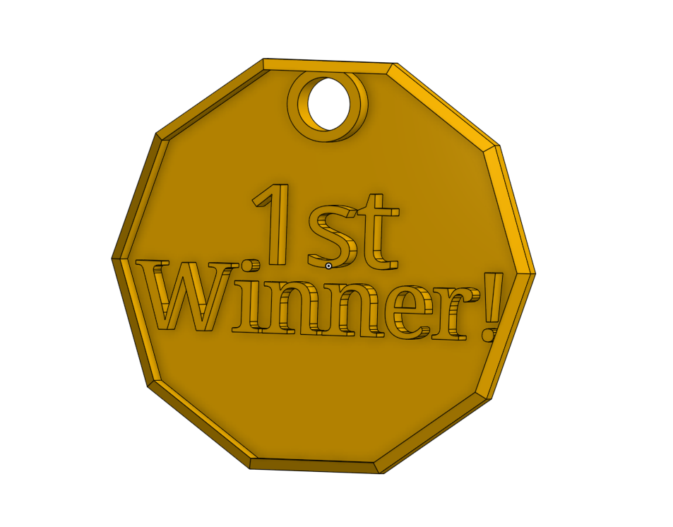 1st Place Metal(Inches)