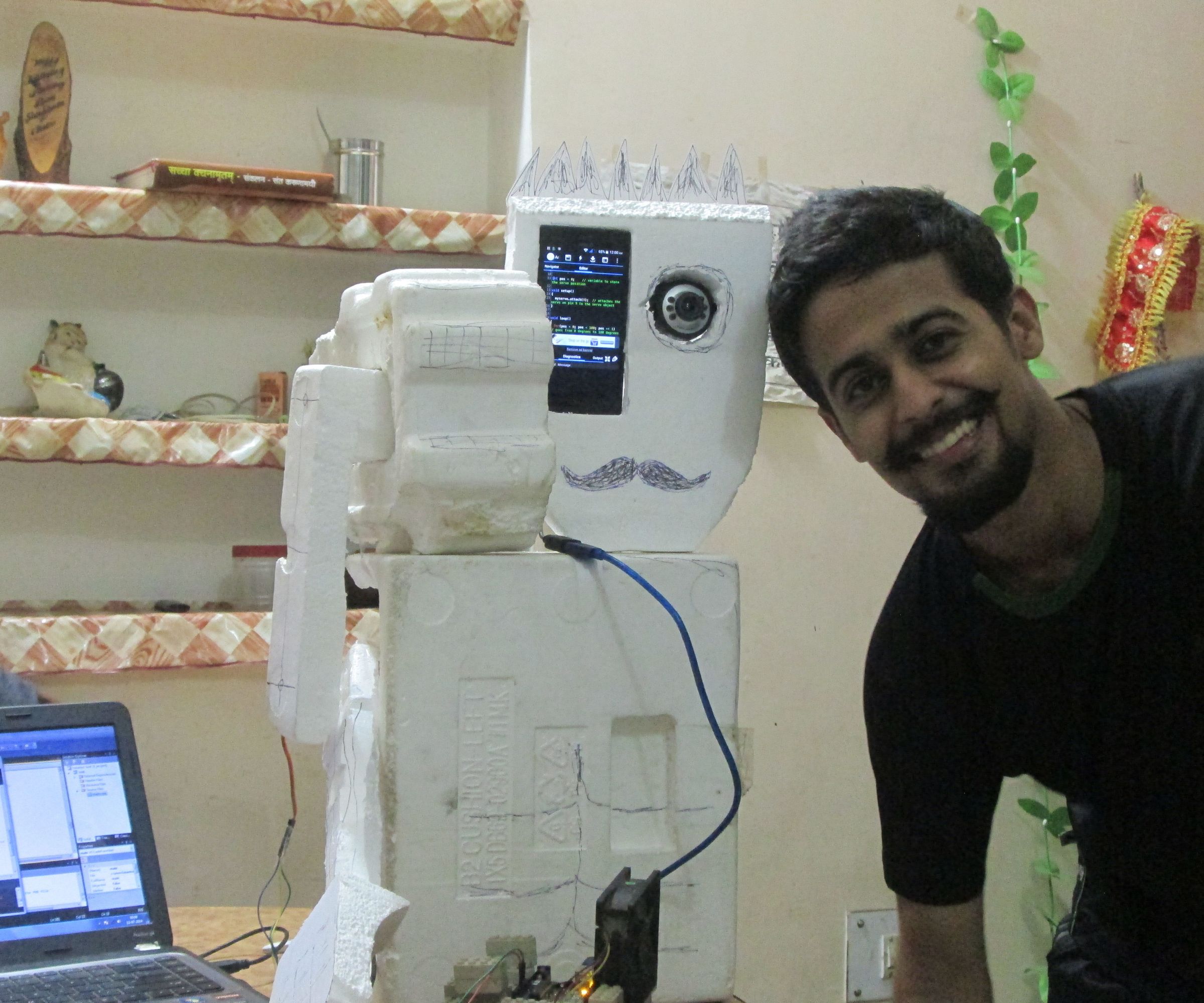 Arduino + Spare Themocol = Humanoid
