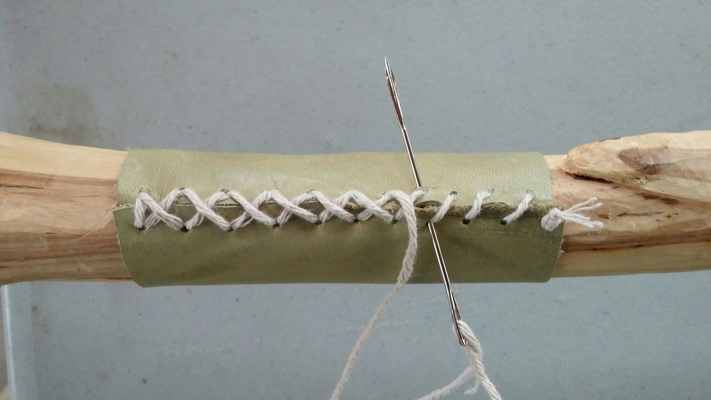 How to Make a Leather Handle for a Walking Stick 6 Steps (with