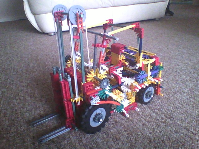 Knex Forklift 4 Wheel Steering