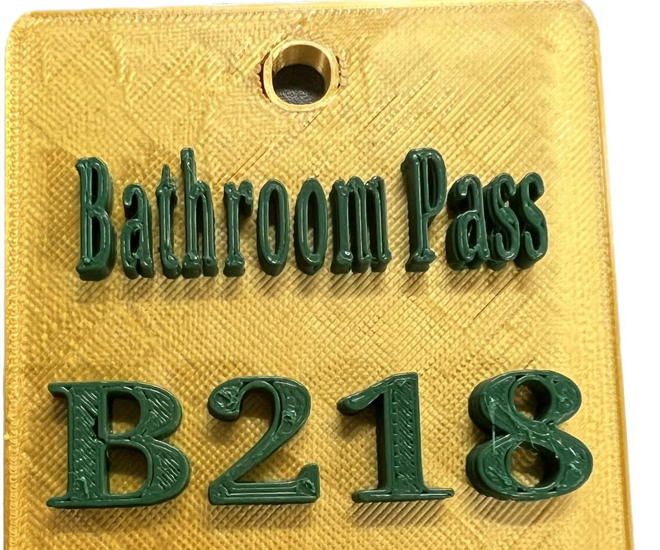 Bathroom Pass 8 Steps Instructables
