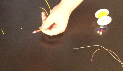 Using the Female Quick Connect to Crimp the Wires Together