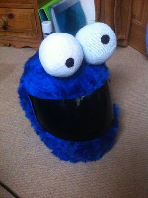 cookie monster motorcycle helmet for sale Moto Loot Cover Helmet, Fun Rides And Gifts people will point Cookie Monster Helmet Cover -