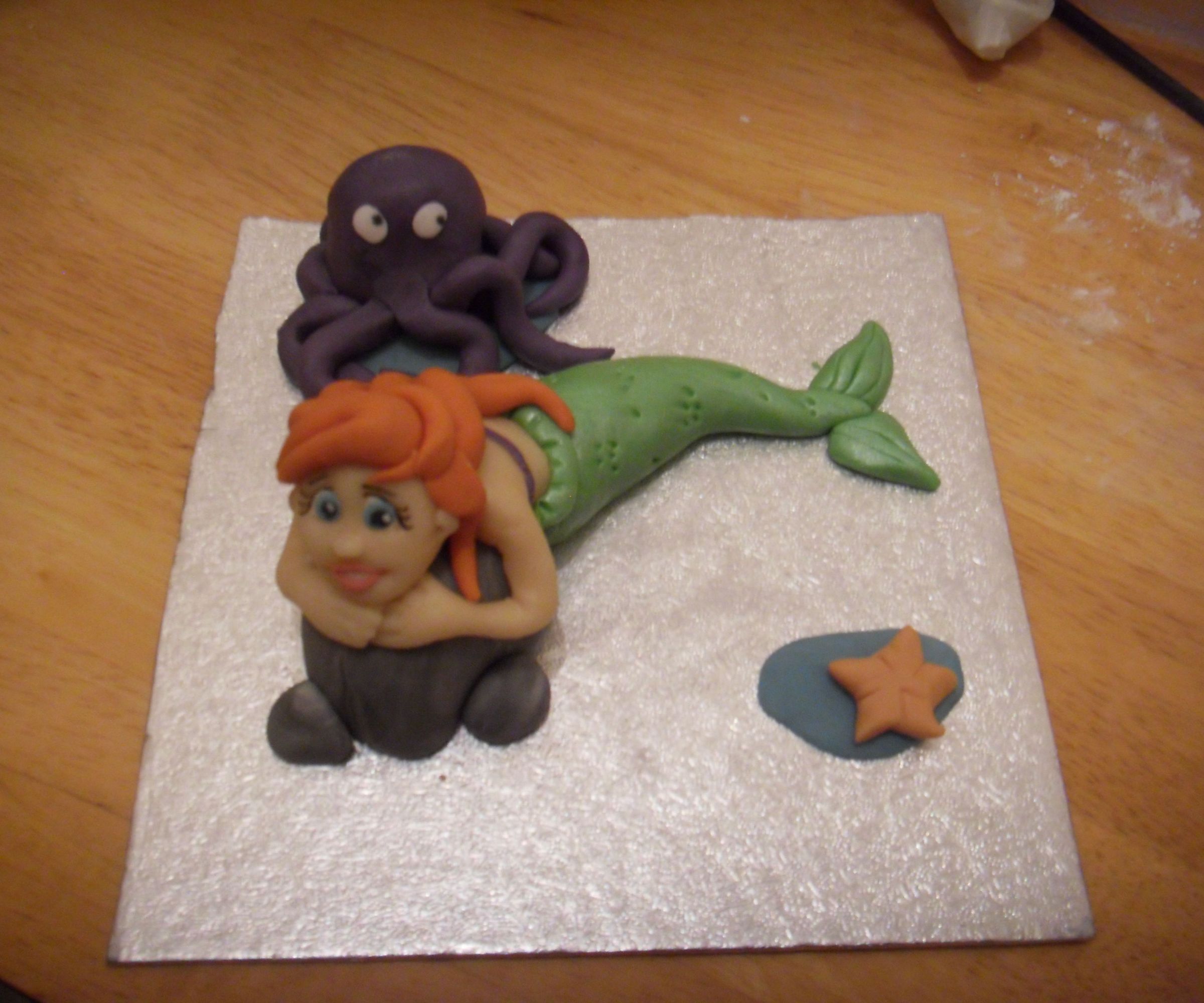 Mermaid Sugar Paste Cake Top Tutorial