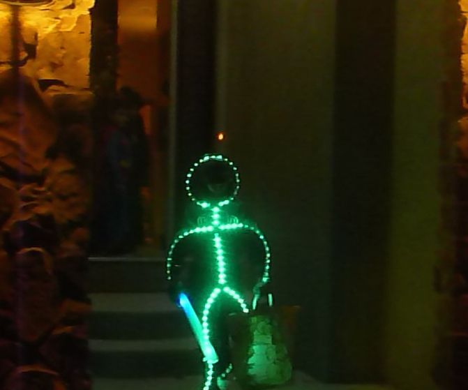 Glowing LED Stickman Costume