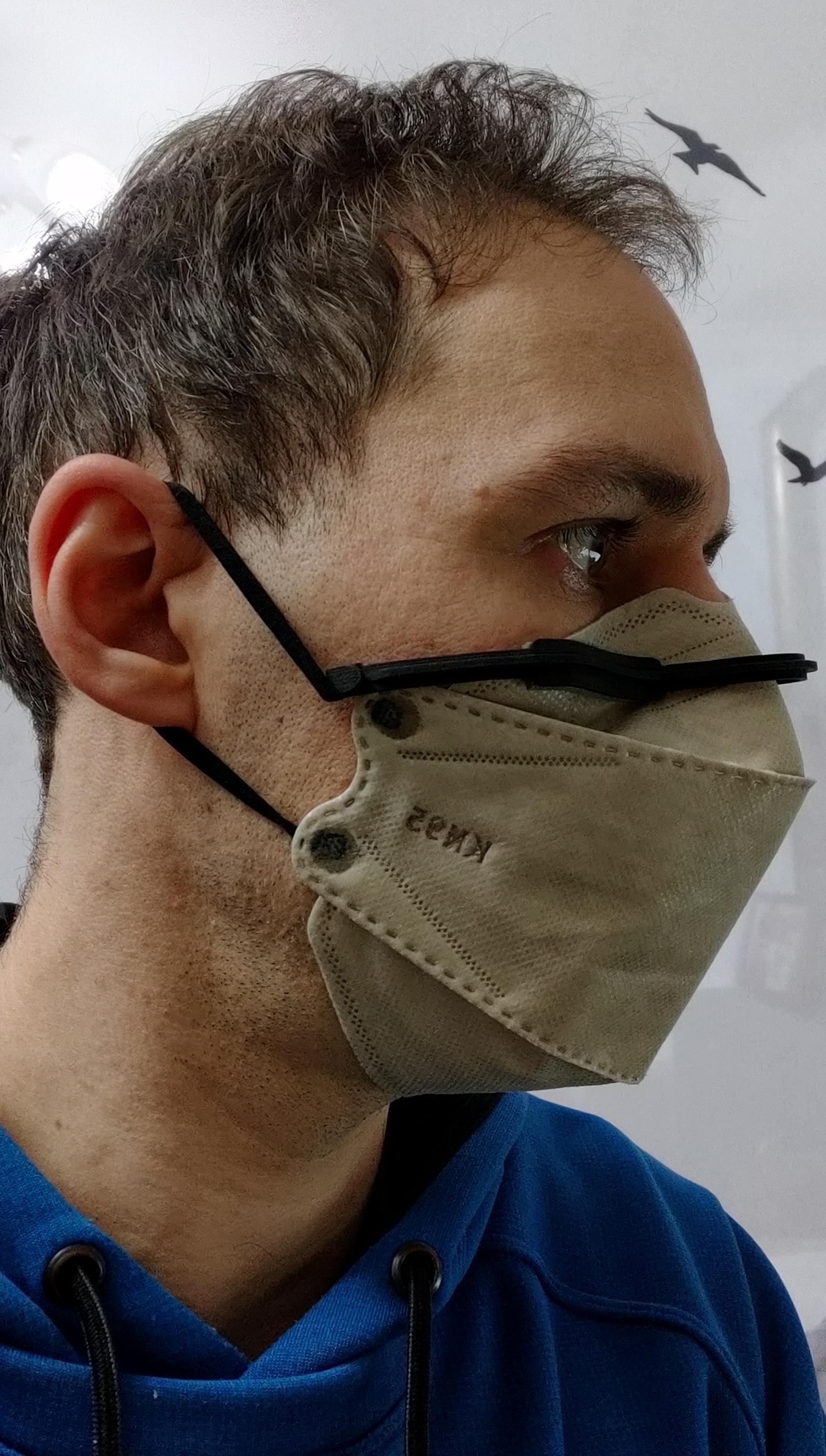 Airtight N95 Face Mask Braces for Makers With Long Noses (Look Mom, No