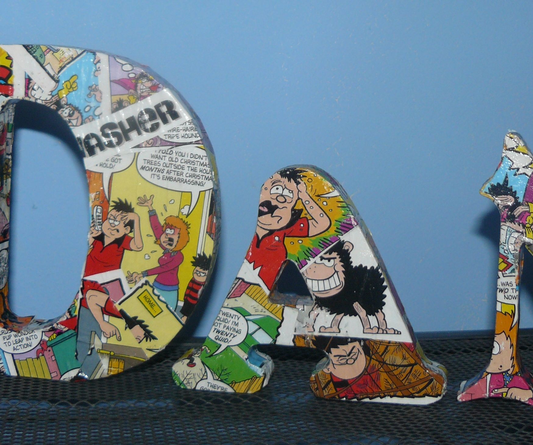 Freestanding Decoupage Letters