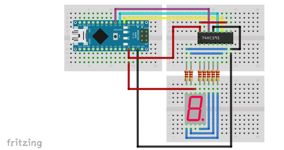 How to Use 74HC595 Shift Register With Arduino. Building Custom 7 ...
