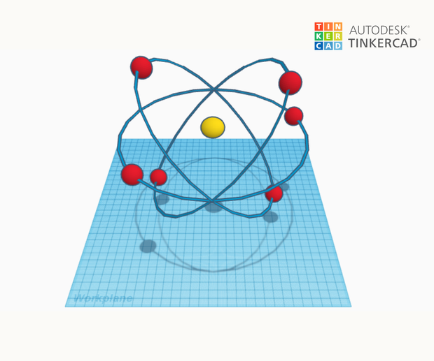 Atom Frame How To Make A 3d Model Of An Atom Atom Model Atom Model