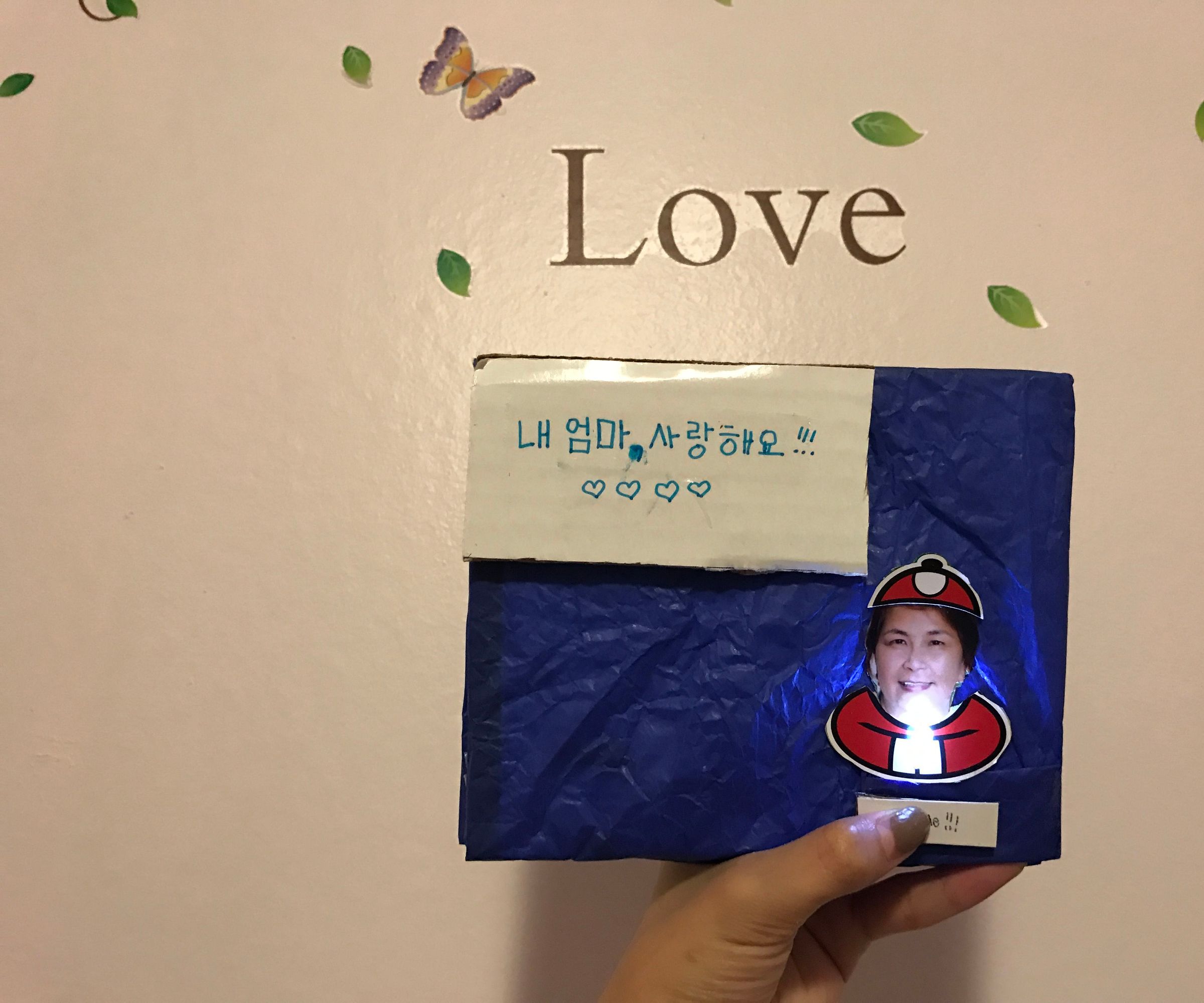 SIMPLE MOTHER'S DAY CARD RECYCLED + LED