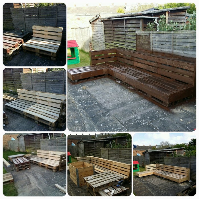 Garden Pallet Corner Sofa - Image 1