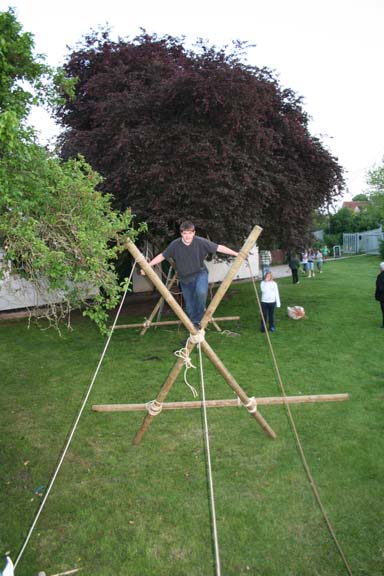 Simple Pioneering - Build a Monkey Bridge From Wood Poles