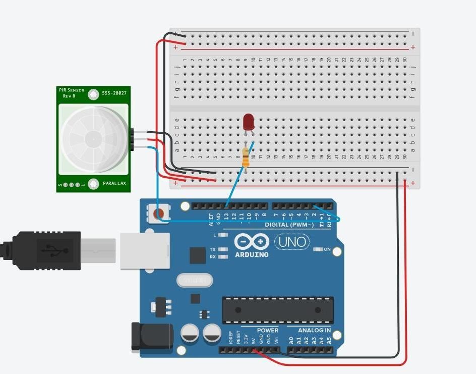 PIR Motion Sensor With Arduino & LED
