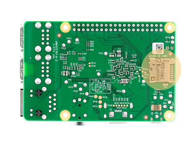Enter MicroSD Card to Raspberry Pi