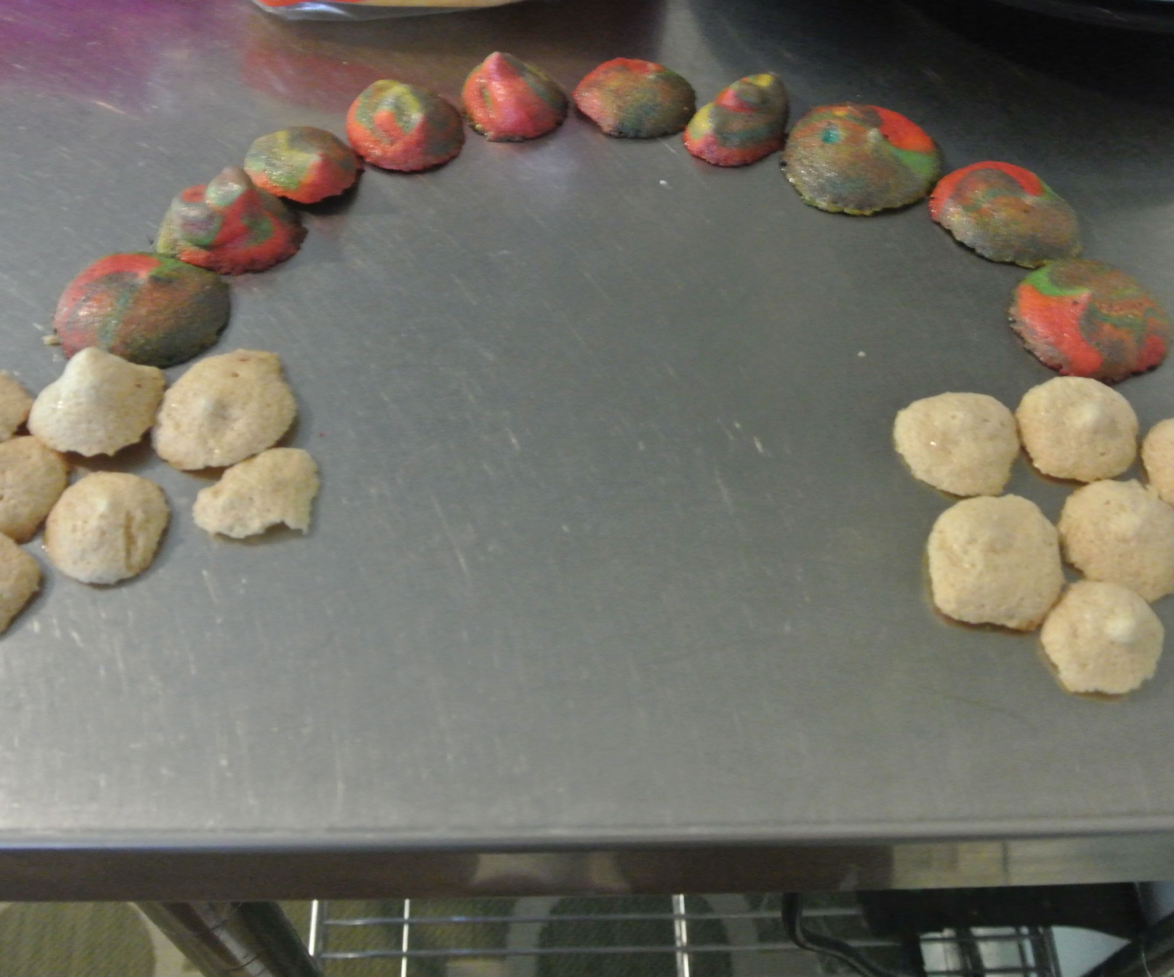 Rainbow Tie-dye Cherry Meringue Cookies