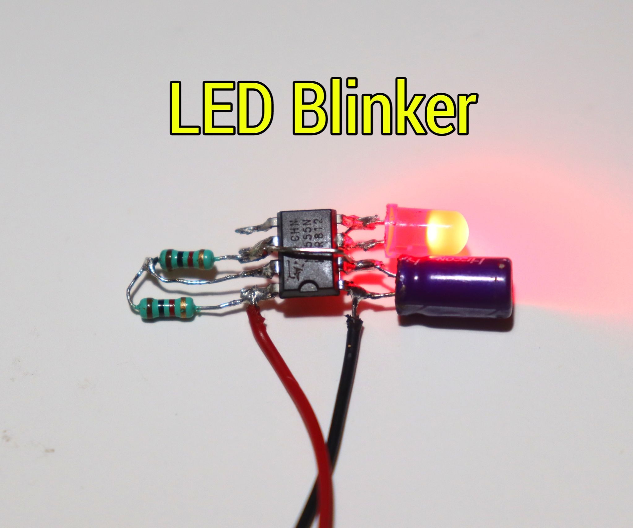 How to Make LED Blinker Using LM555 IC