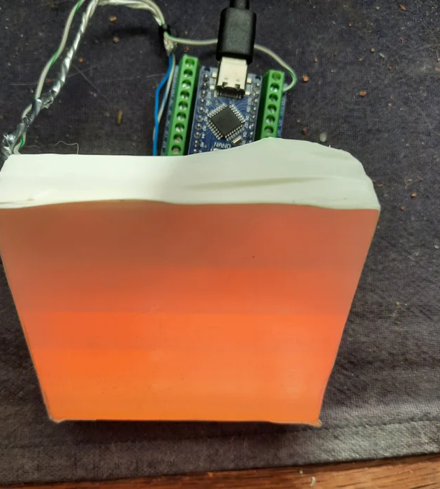 8x8 WS2812b Animated Fake Sonar Radar With Random Hits.