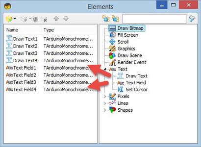 In Visuino Add & Set Components