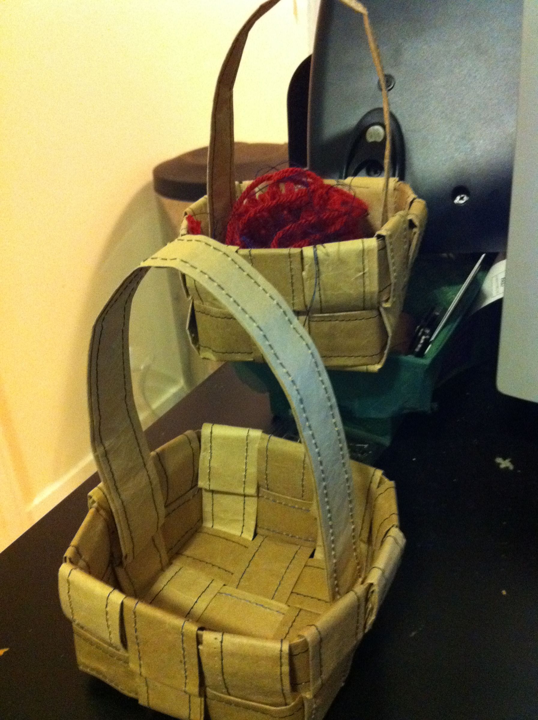 Make Cute Baskets Out of Packing Paper
