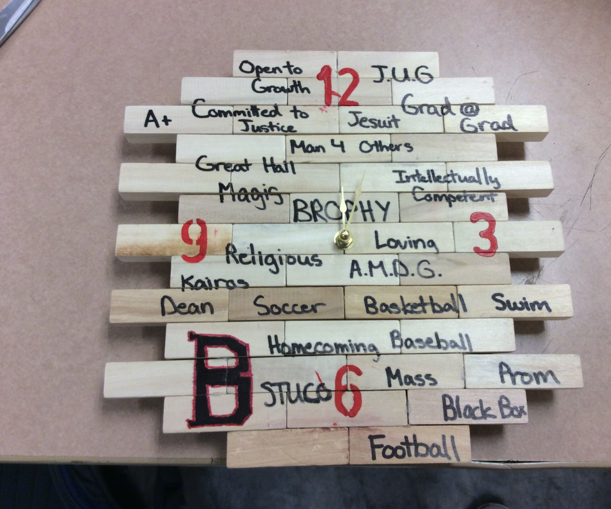DIY Jenga Block Clock
